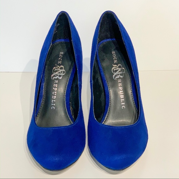 Rock & Republic Royal Blue Heel / Pump Sz 6 1/2 - Picture 2 of 8